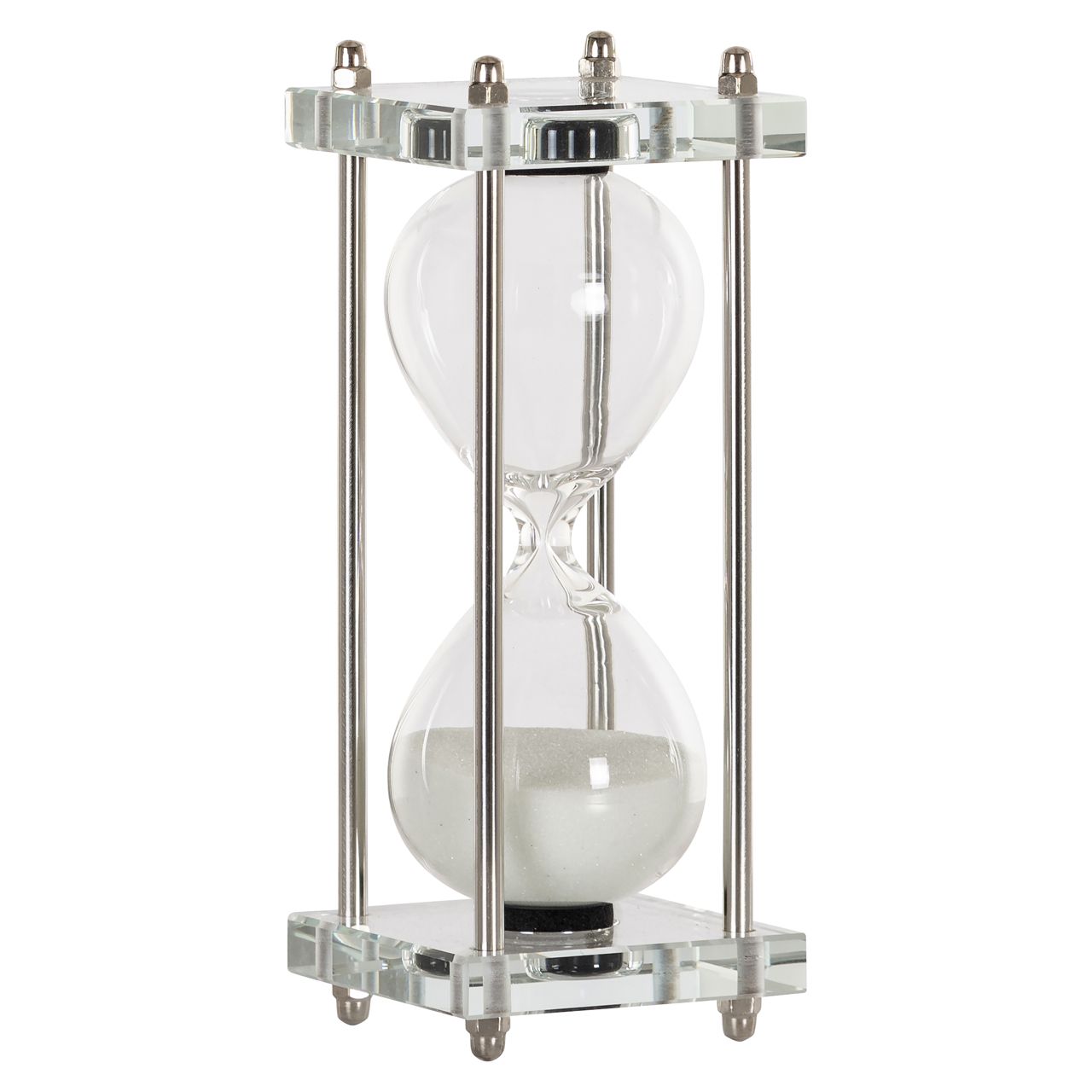 Decoratief object Gigi white small hourglass