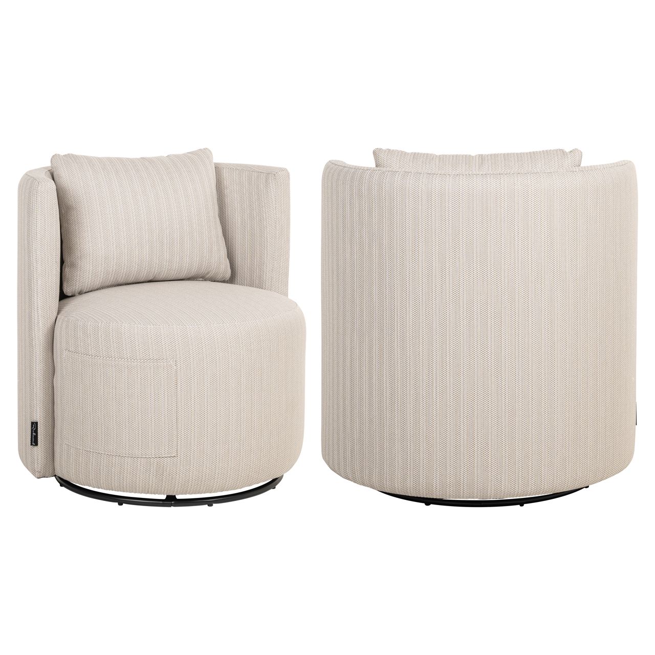 Outdoor eetkamerstoel Marlin beige swivel