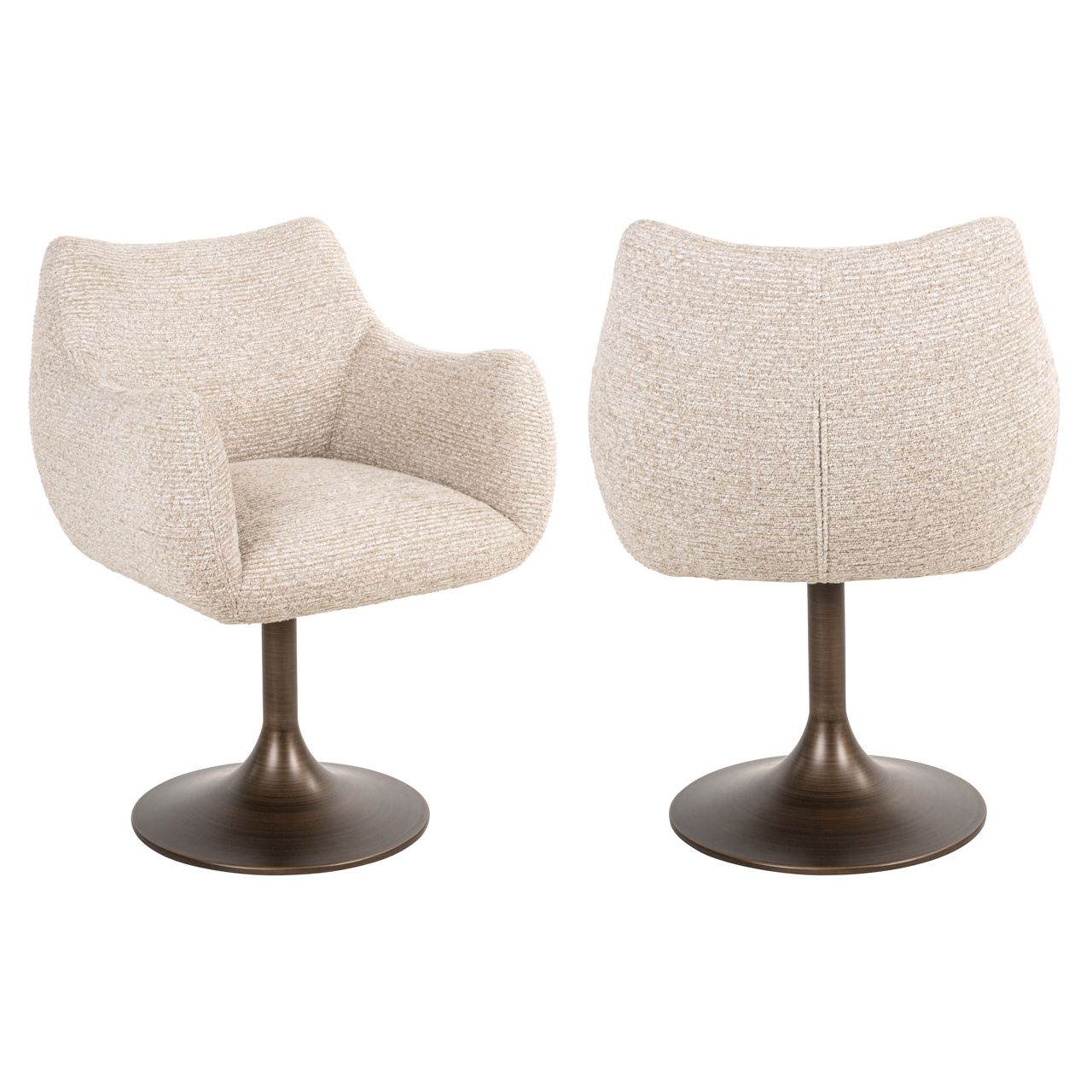 Eetkamerstoel Aldo natural linear swivel