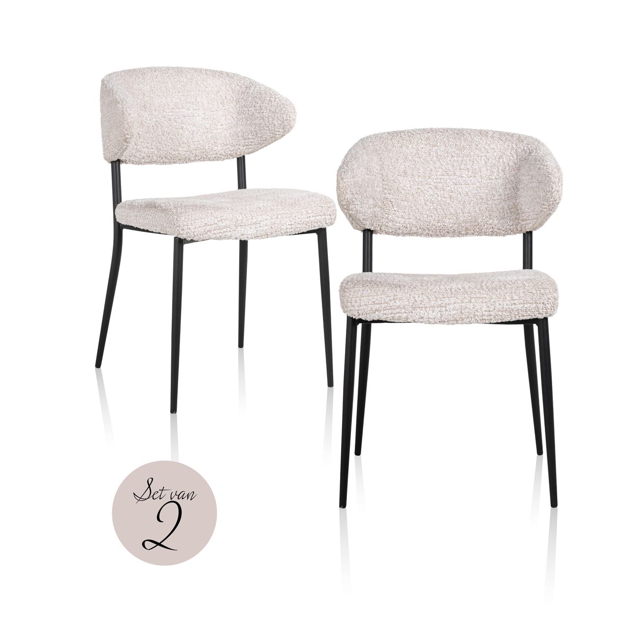 Eetkamerstoel Bea lovely cream (Set of 2)