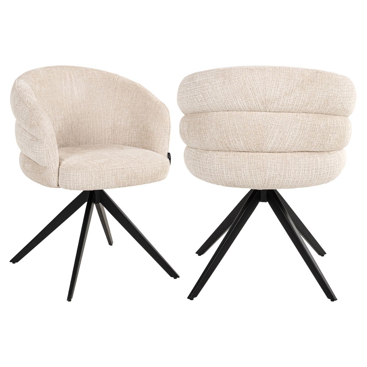 Eetkamerstoel Serenity niagara beige swivel fire retardant