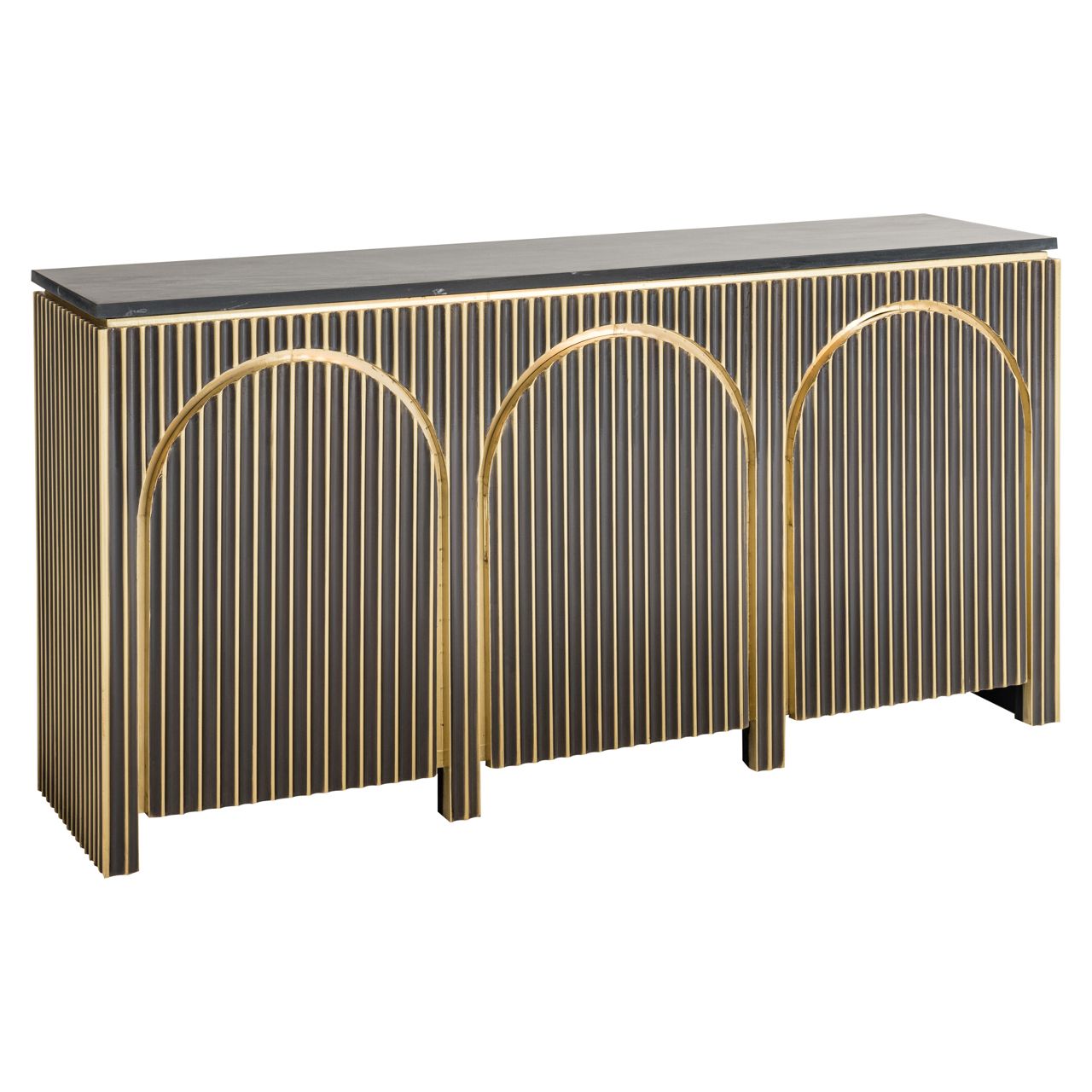 Dressoir Les Arcs brushed gold