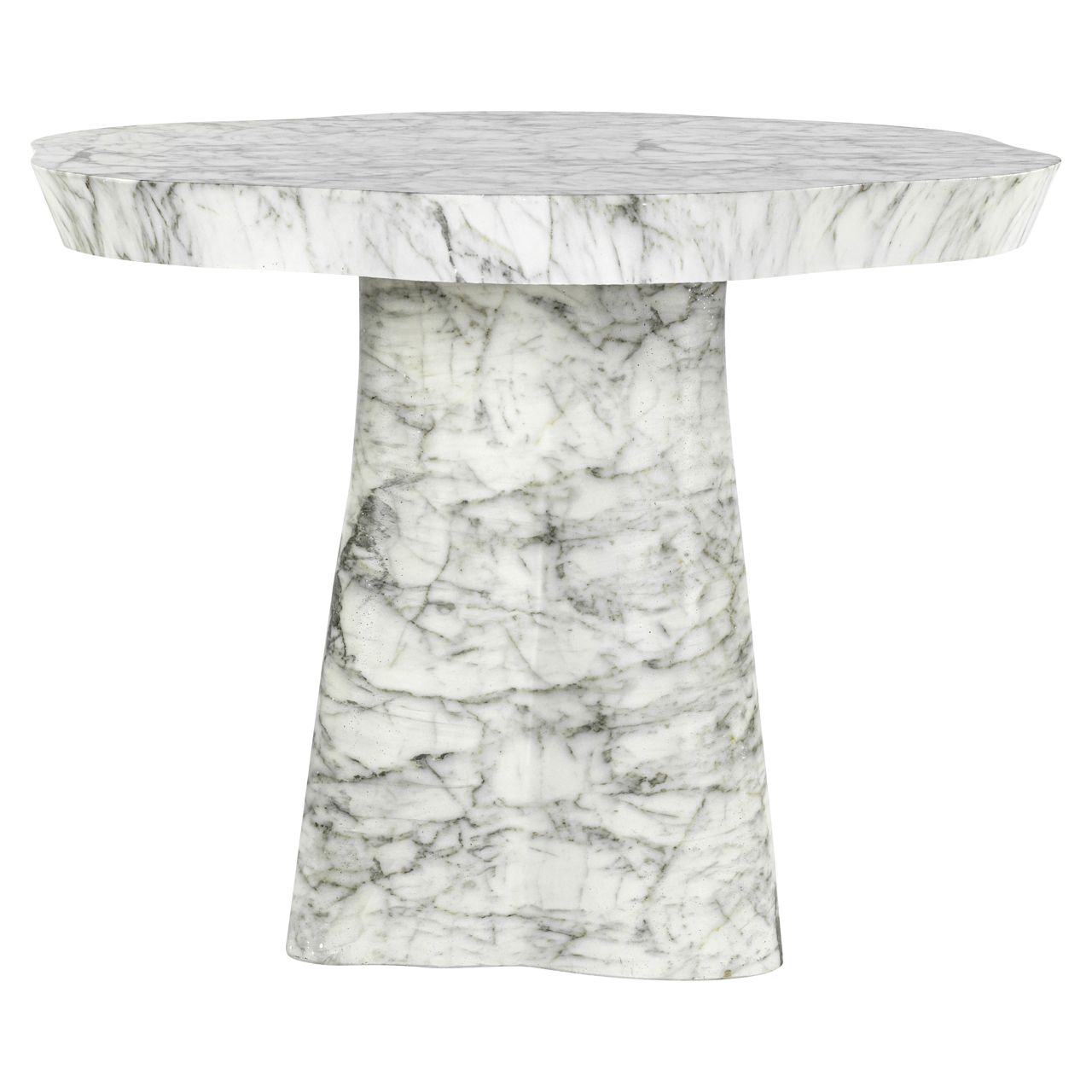 Outdoor eettafel Rockyard white marble look 100Ø
