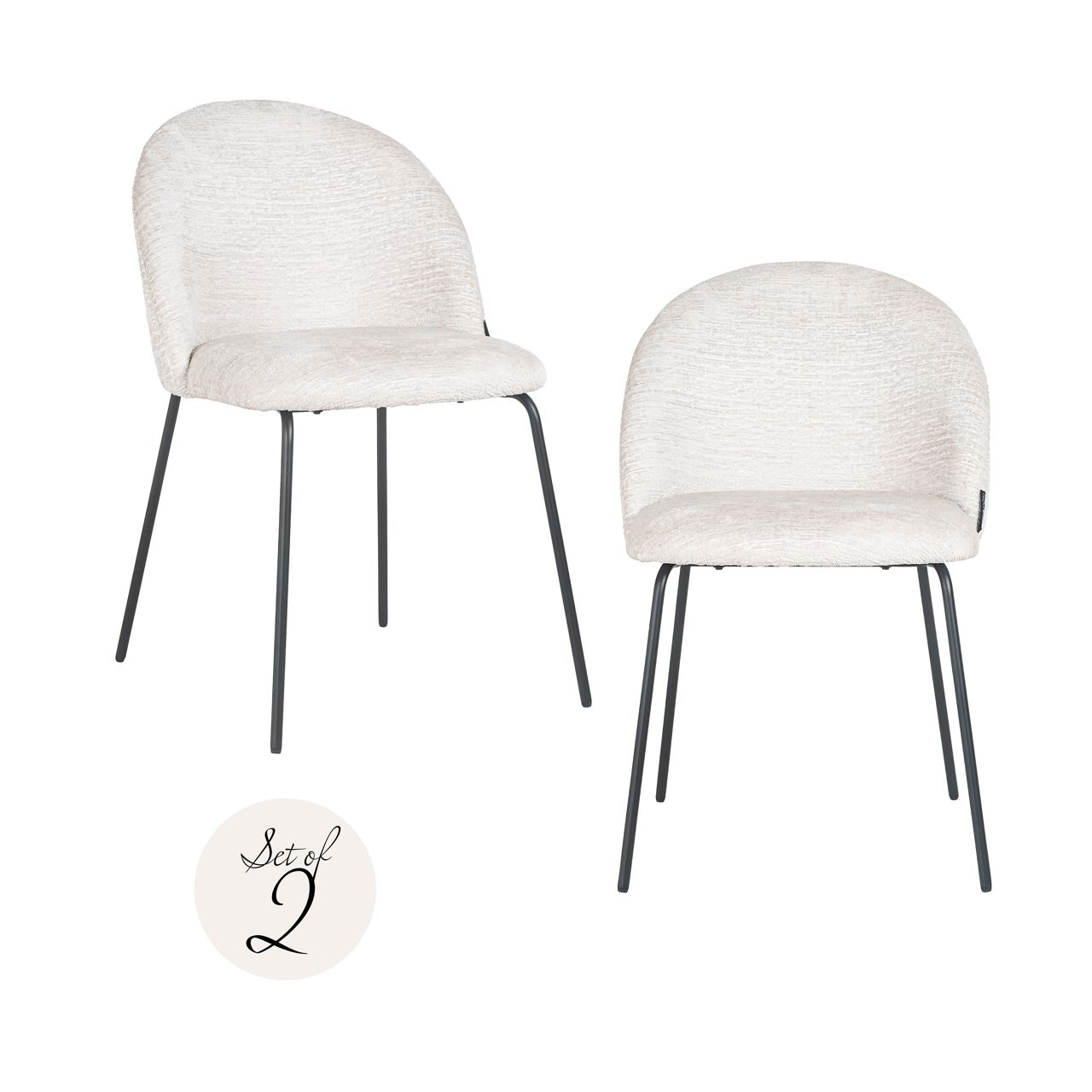 Eetkamerstoel Alyssa cream fusion (Set of 2)