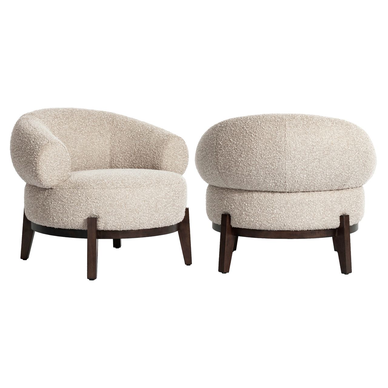 Lounge stoel Montana natural chunky fire retardant
