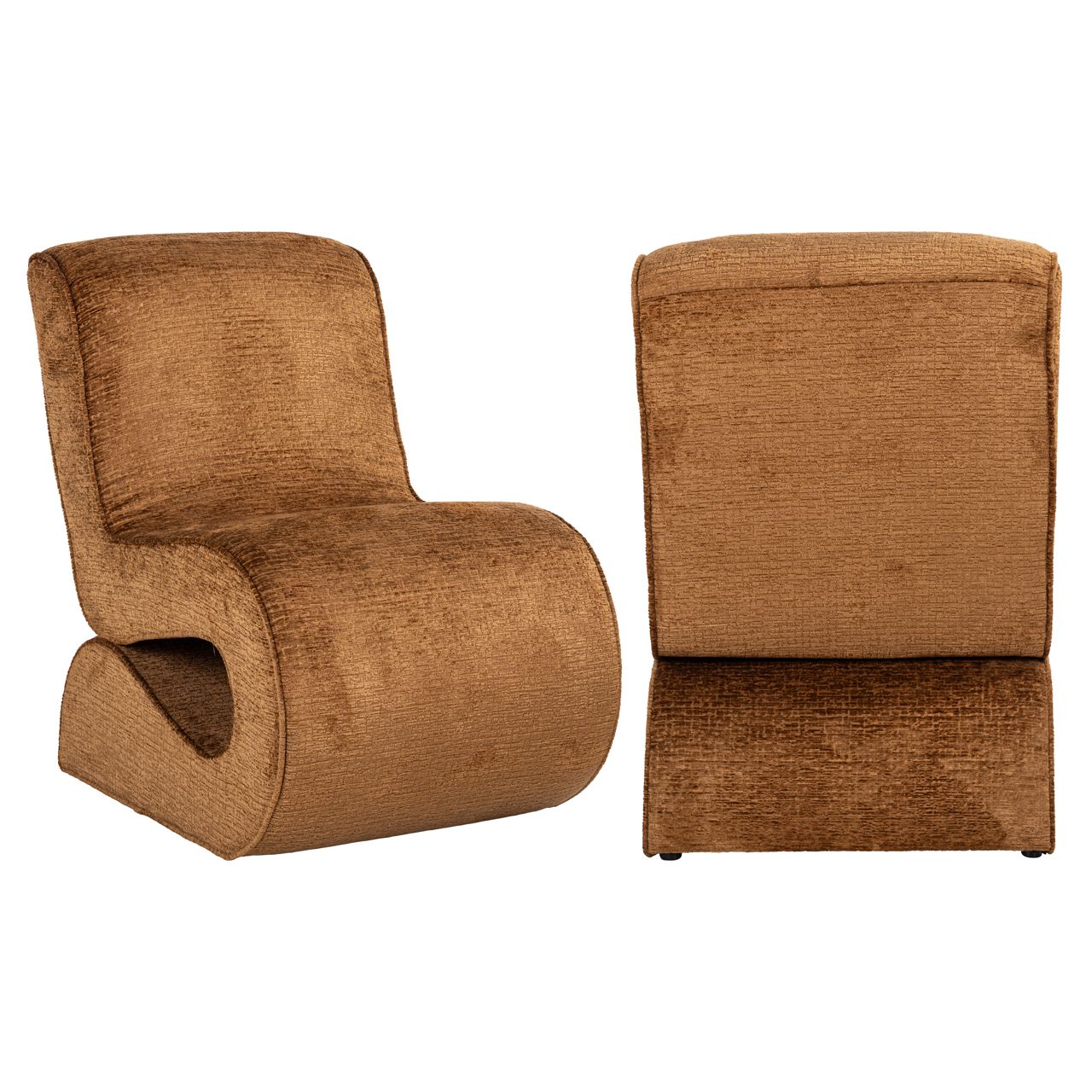 Lounge stoel Frankie cognac fusion