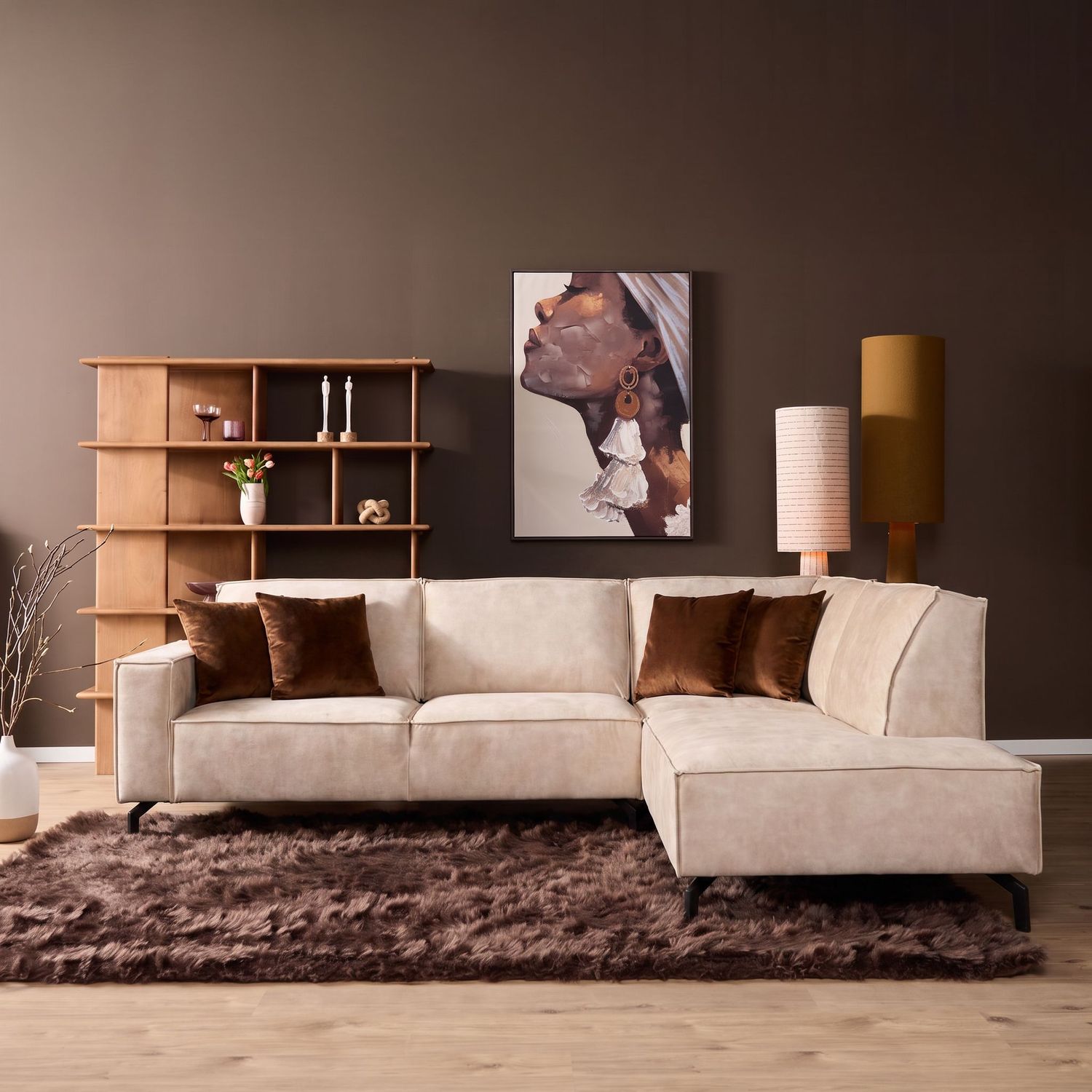 MySofa Floris| 2,5 zits + Divan Rechts | Velvet Beige
