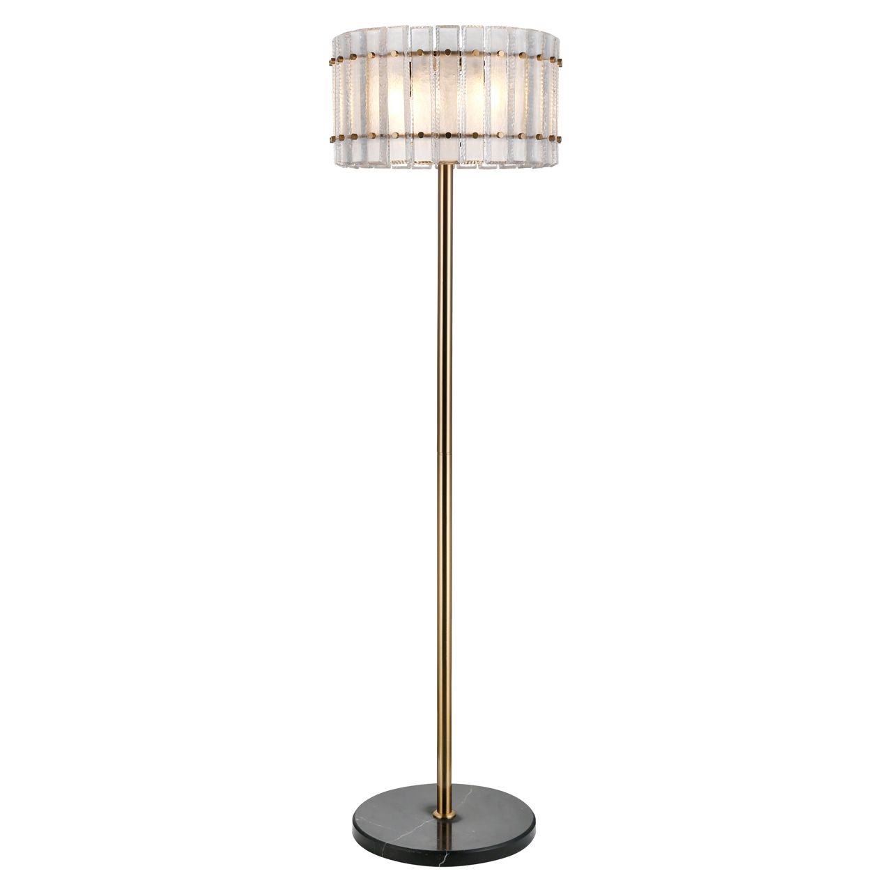Vloerlamp Feline brass antique