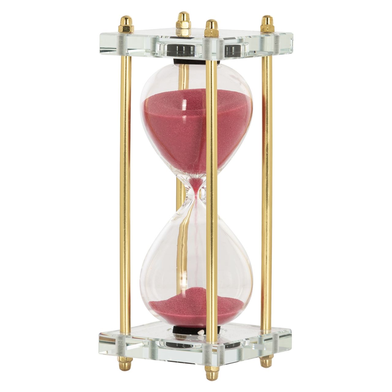 Decoratief object Ziva pink hourglass