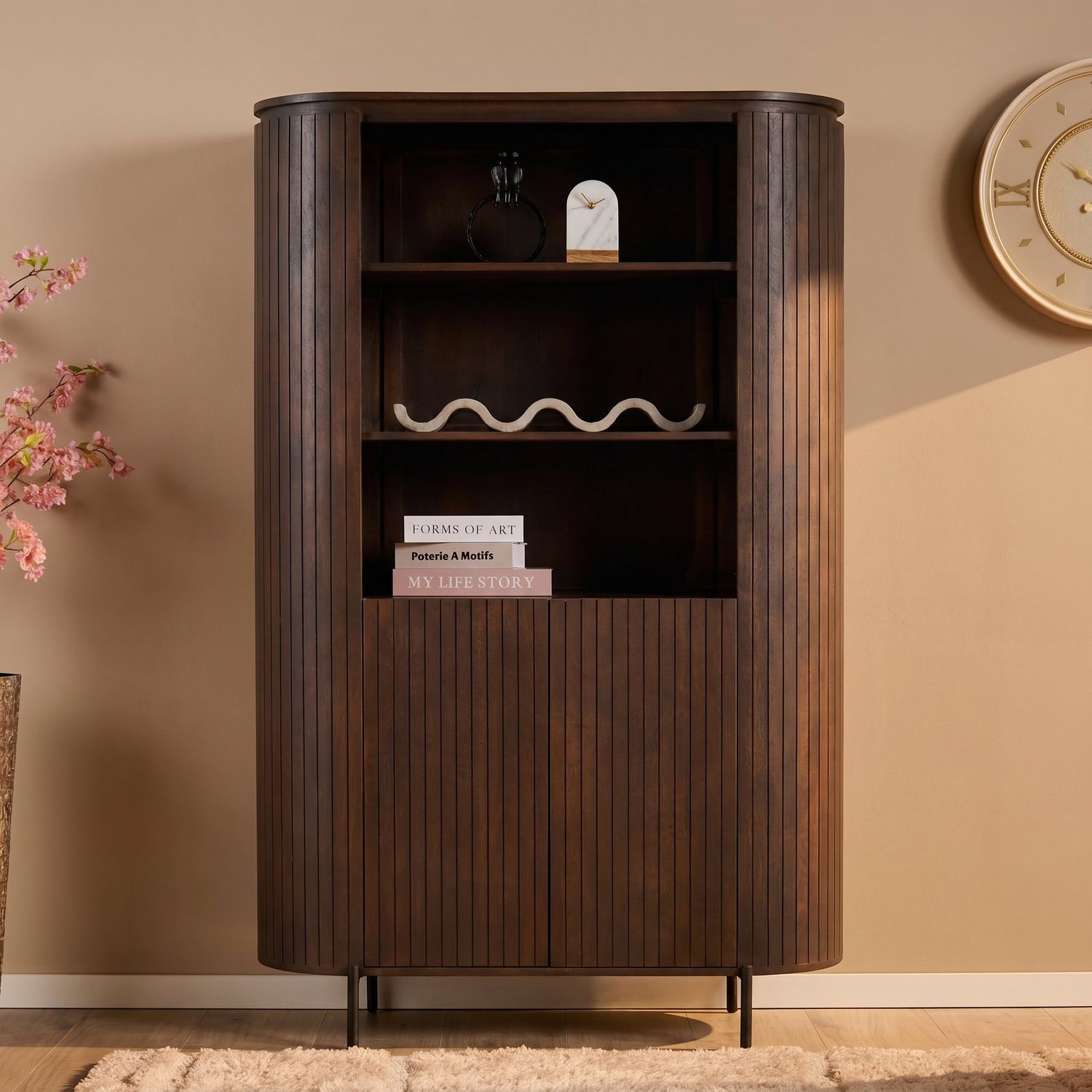 Wandkast Solana Bruin Mangohout 115 cm