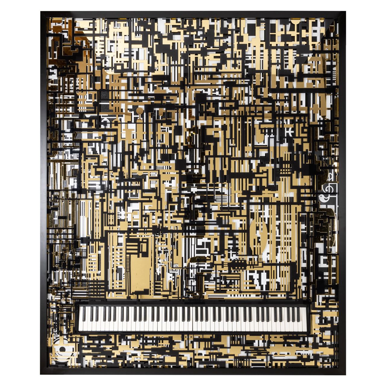 Wall art Wibi black/gold
