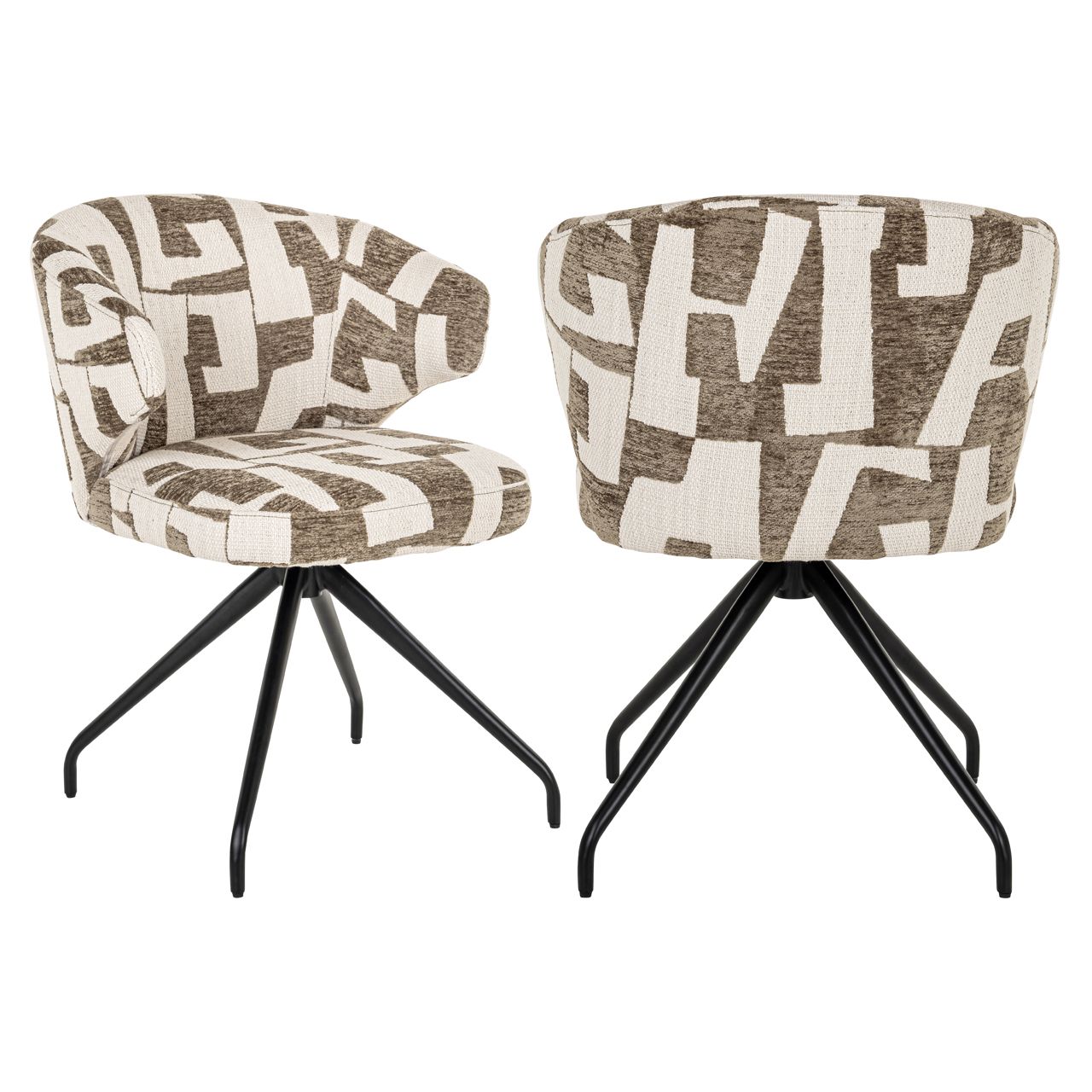 Eetkamerstoel Milly moss graffic swivel