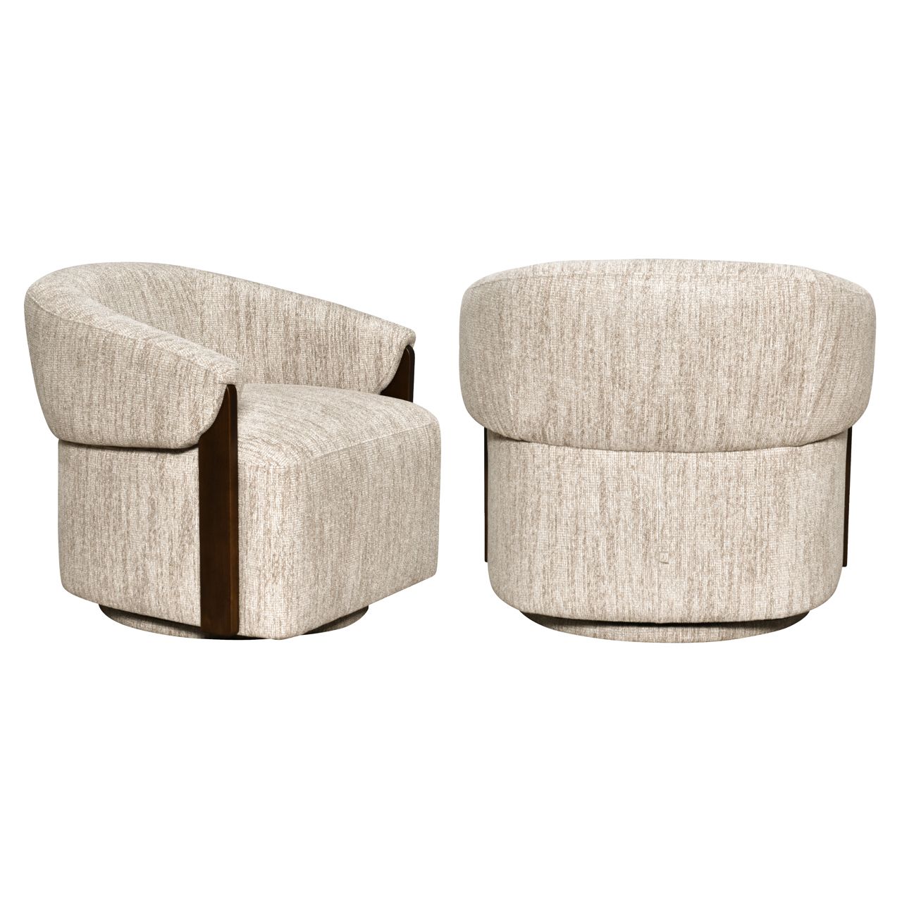 Lounge stoel Marina natural softweave swivel fire retardant