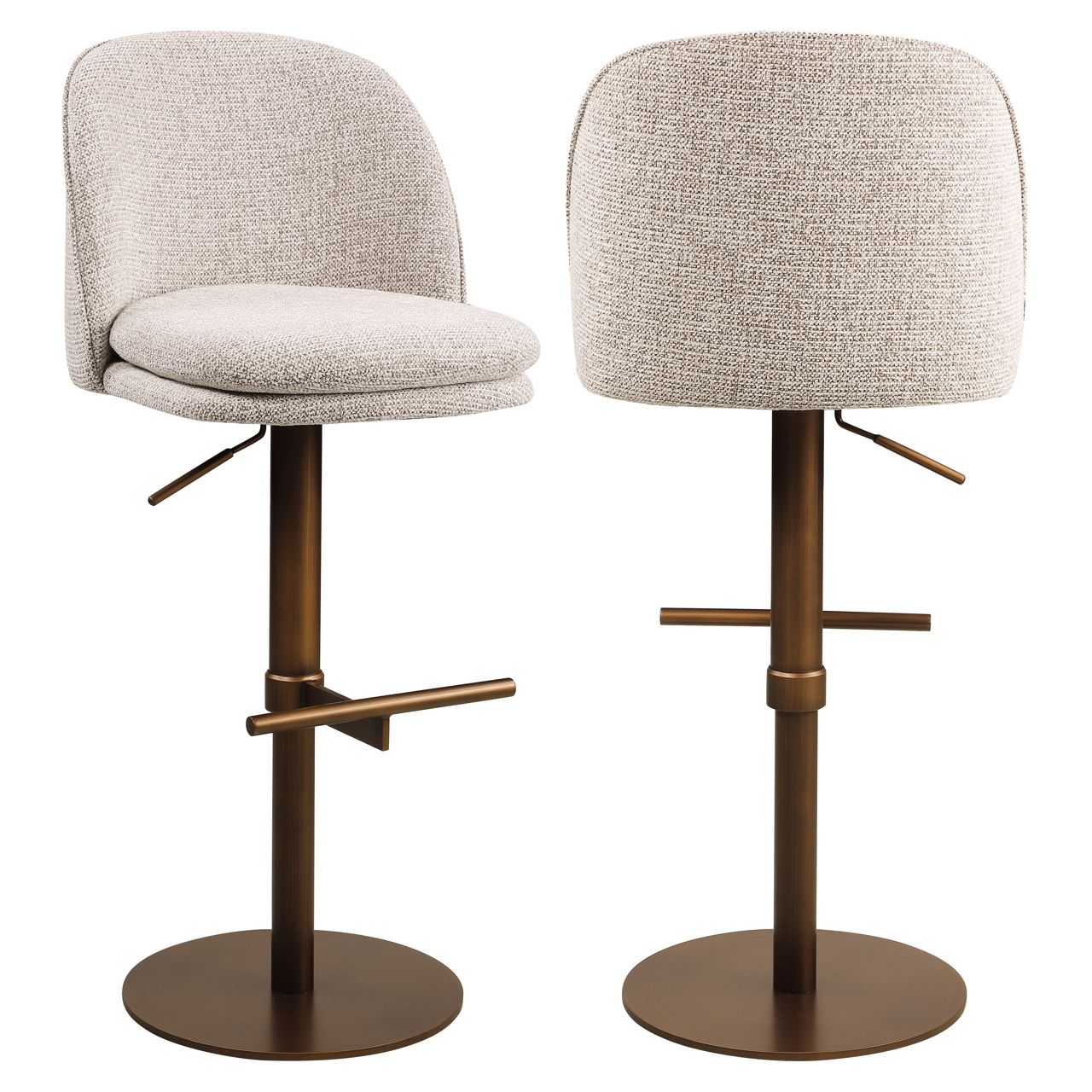 Barstoel Vesper mocca fancy swivel