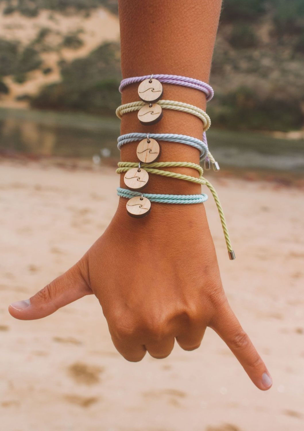 Pulseira Madeira Onda