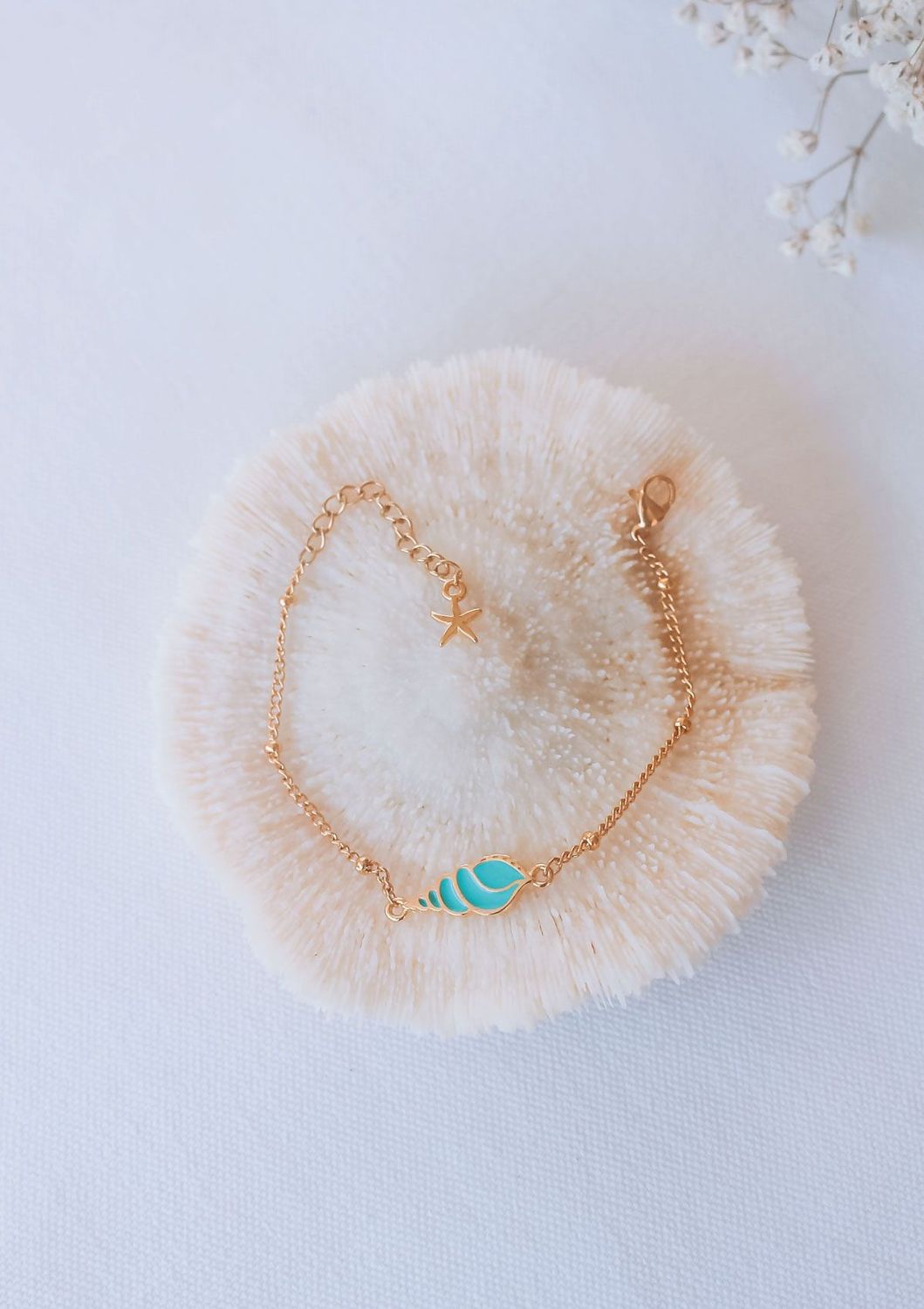 Pulseira Búzio Azul