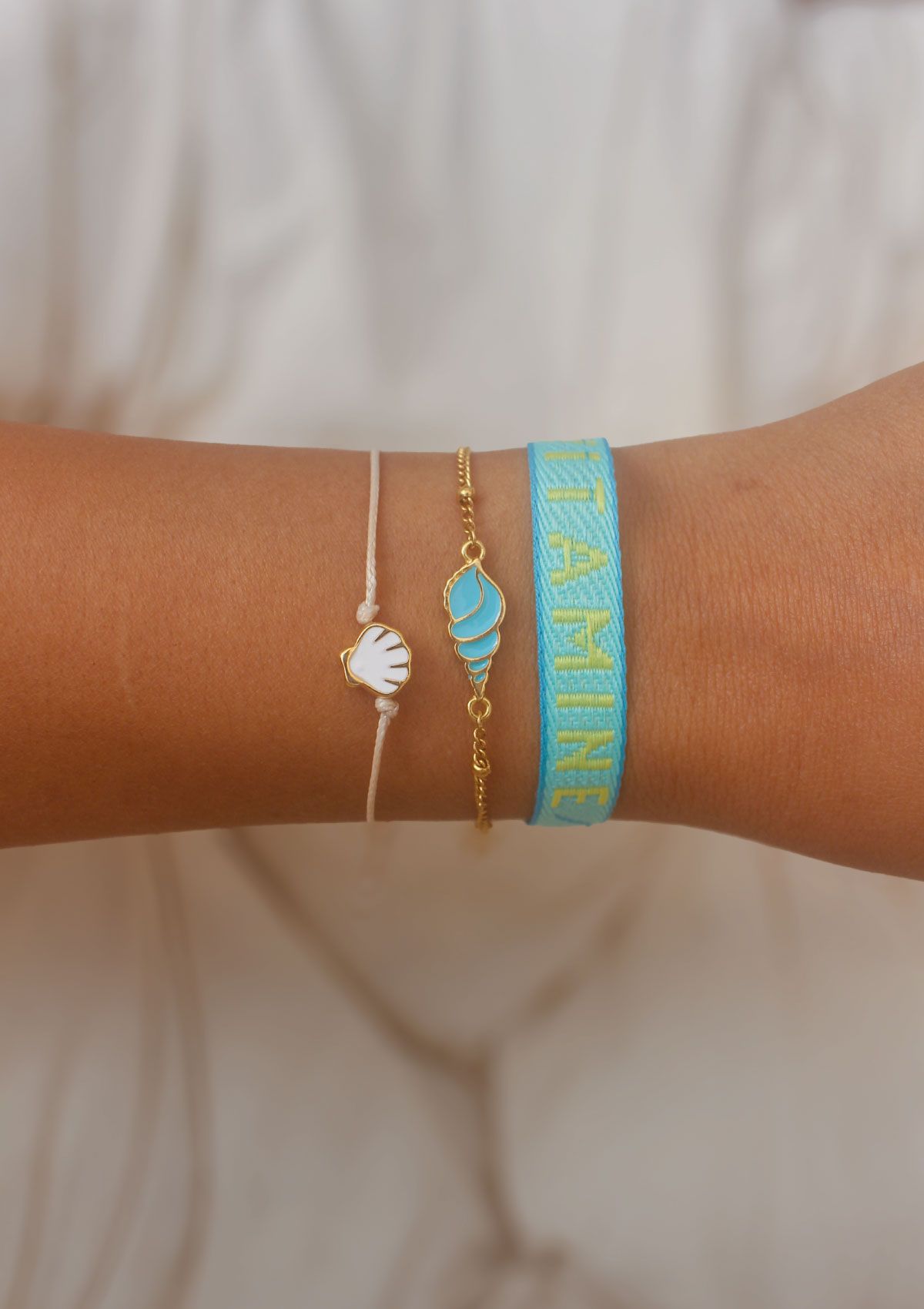 Pulseira Búzio Azul