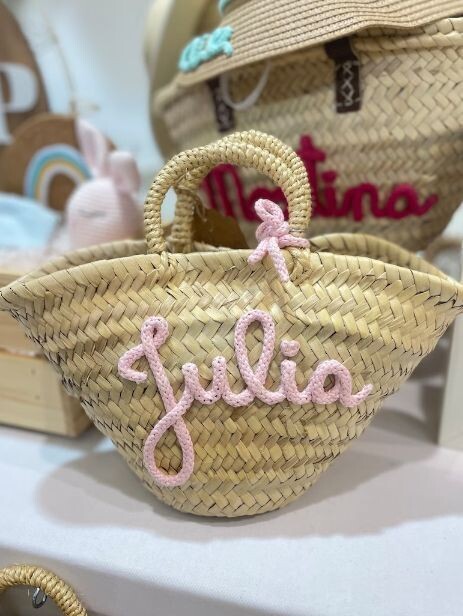 Capazo Tradicional grande, pequeño o mediano personalizado con asas cortas