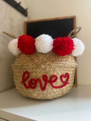 Cesta Pompones con Nombre