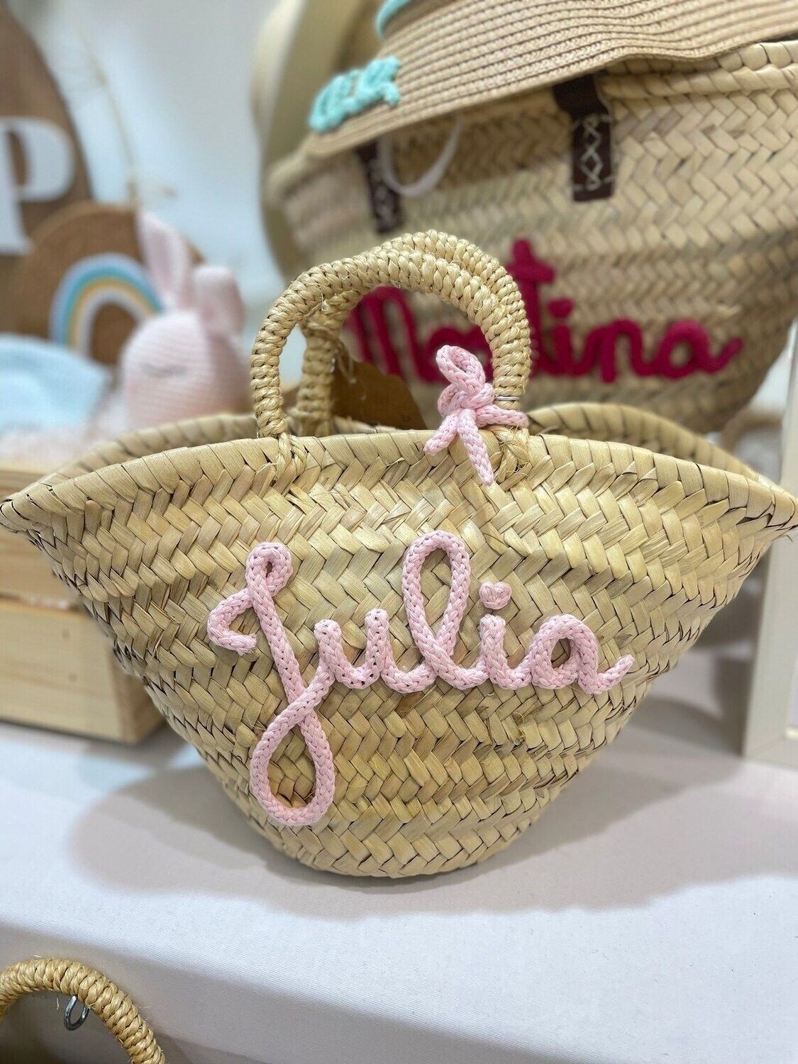 Capazo Tradicional Pequeño Personalizado con asas cortas