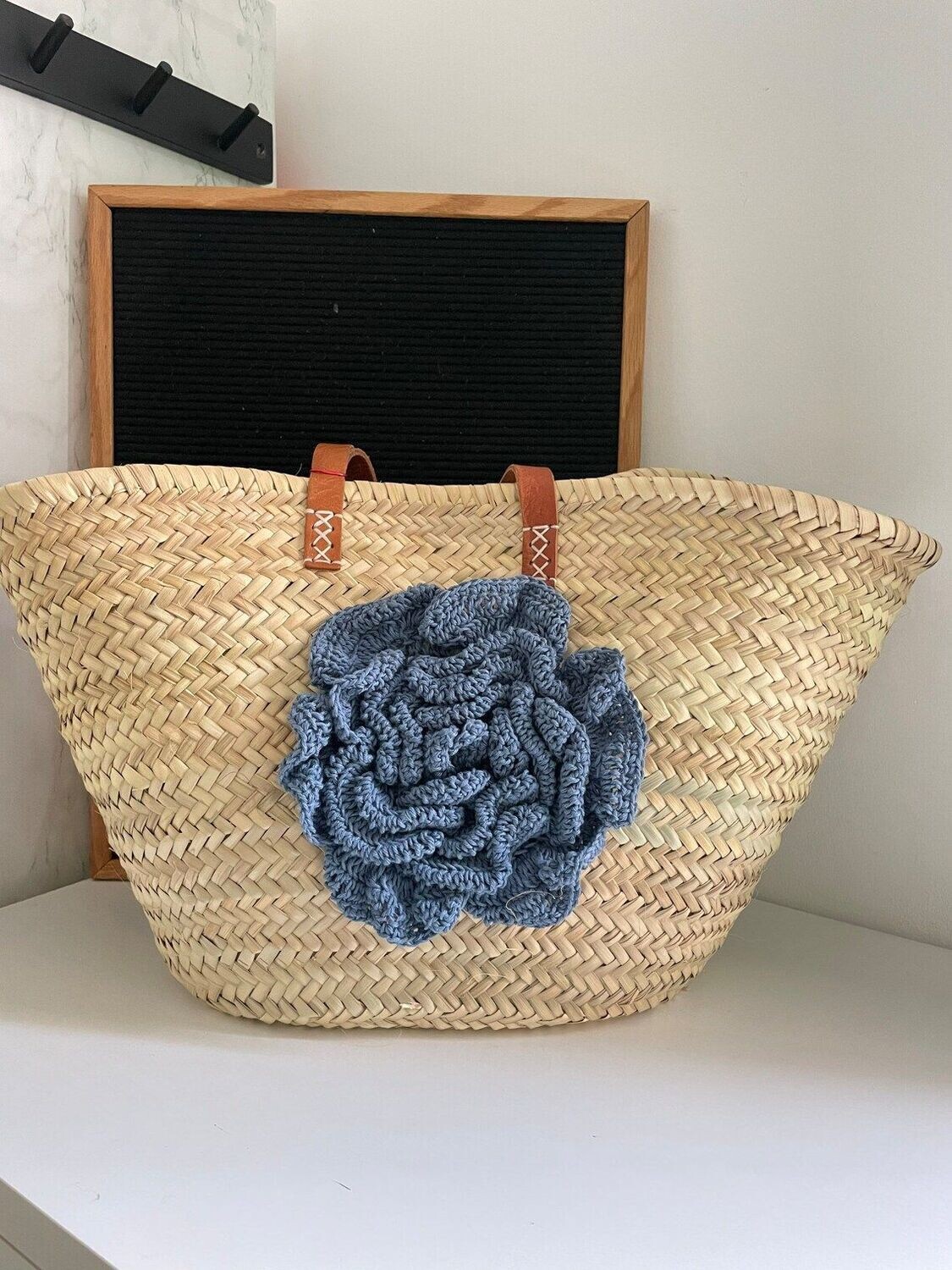Capazo GRANDE diseño “FLOR ALICIA”
