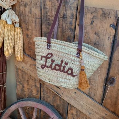 Capazo PEQUEÑO Personalizado con asas Largas y Cierre