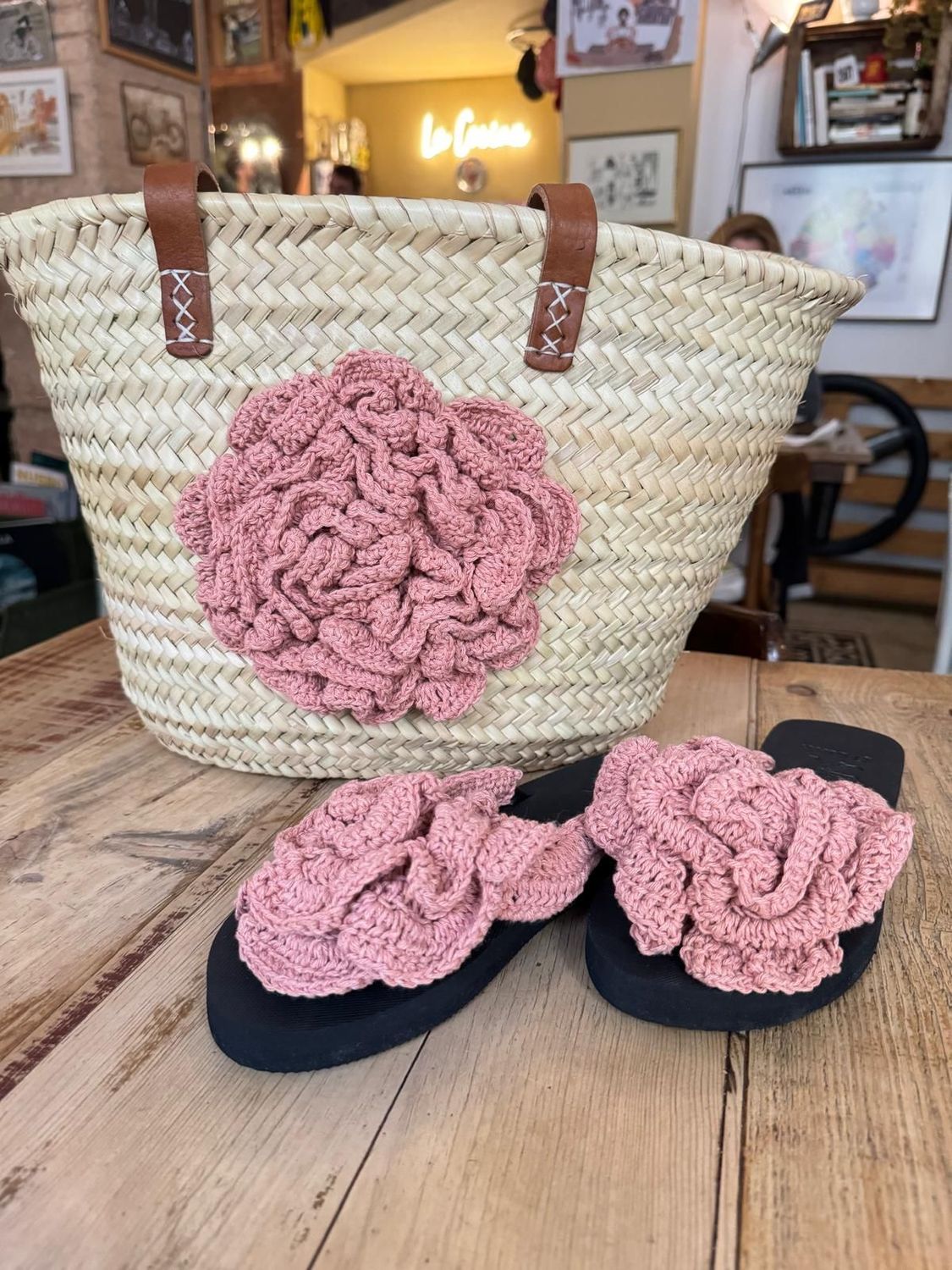 Pack Capazo y Sandalias “Flor Alicia"