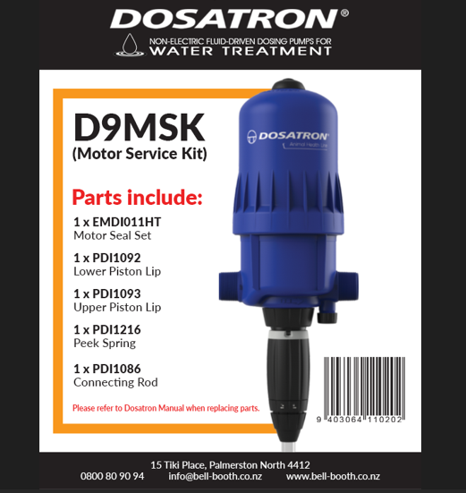 Dosatron D9 Motor Service Kit