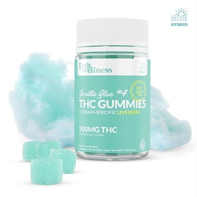 Δ9 THC Gummies THC + Live Resin, Strain: Gorilla Glue