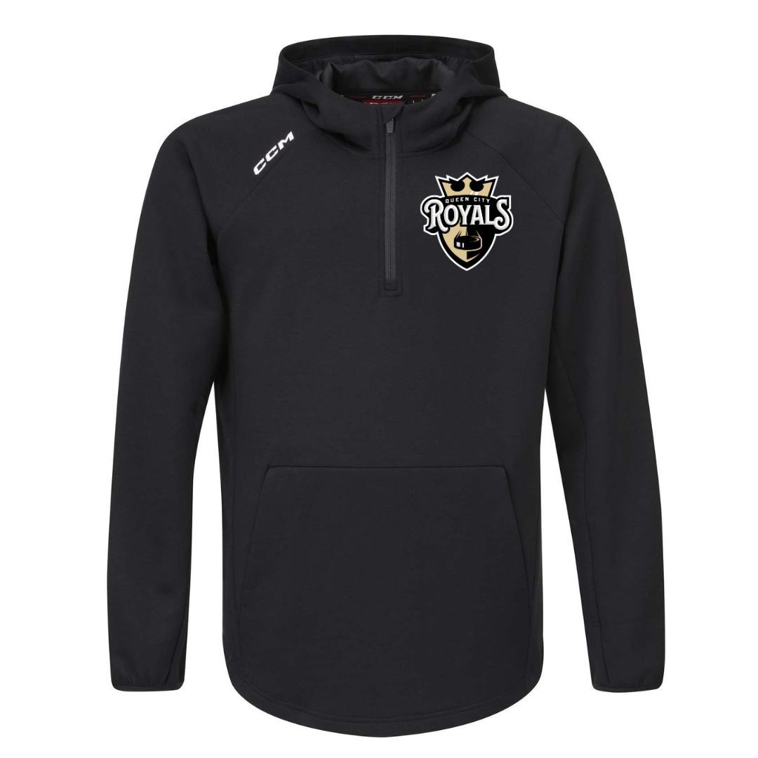 YOUTH QCR CCM  1/4 ZIP LOCKER HOODIE