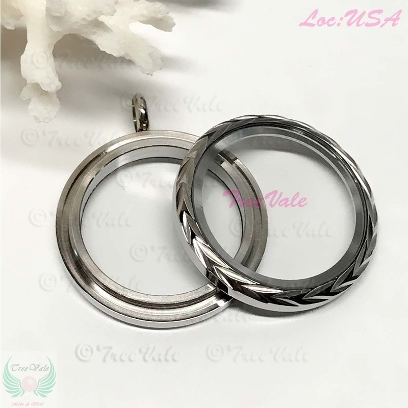 Floating Locket Round Memory 1 - Stainless Steel