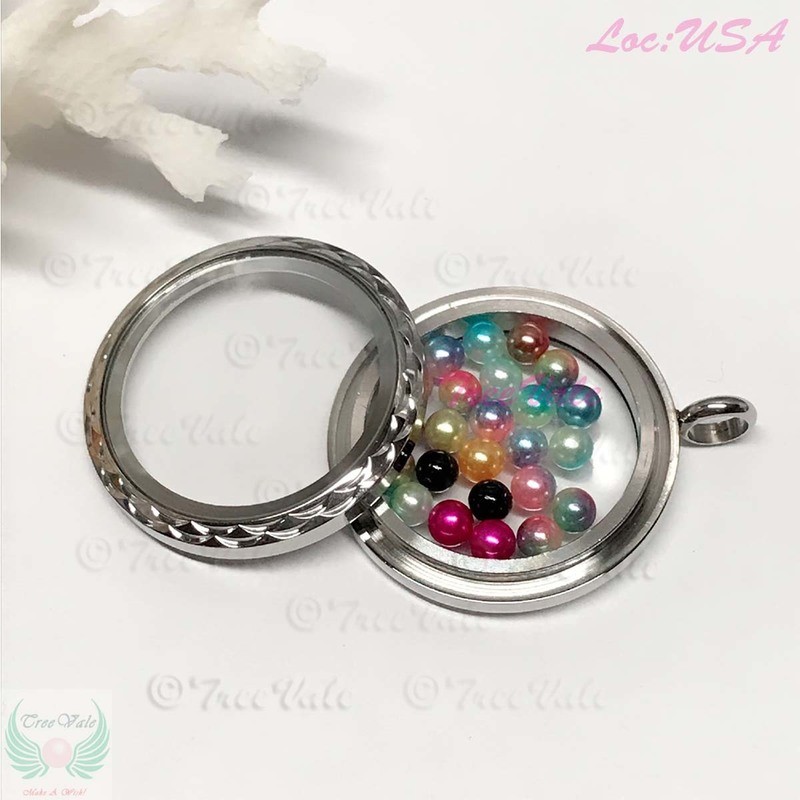 Floating Locket Round Memory 2 - Stainless Steel