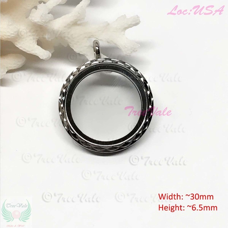 Floating Locket Round Memory 2 - Stainless Steel