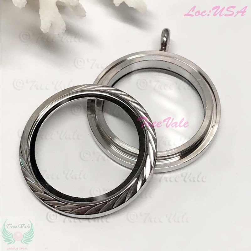 Floating Locket Round Memory 3 - Stainless Steel