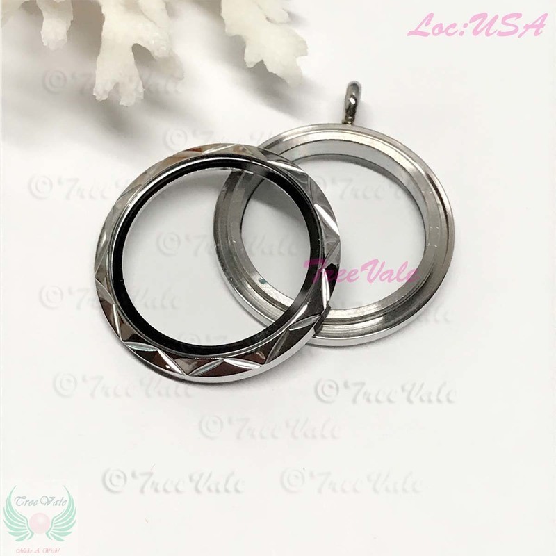 Floating Locket Round Memory 4 - Stainless Steel