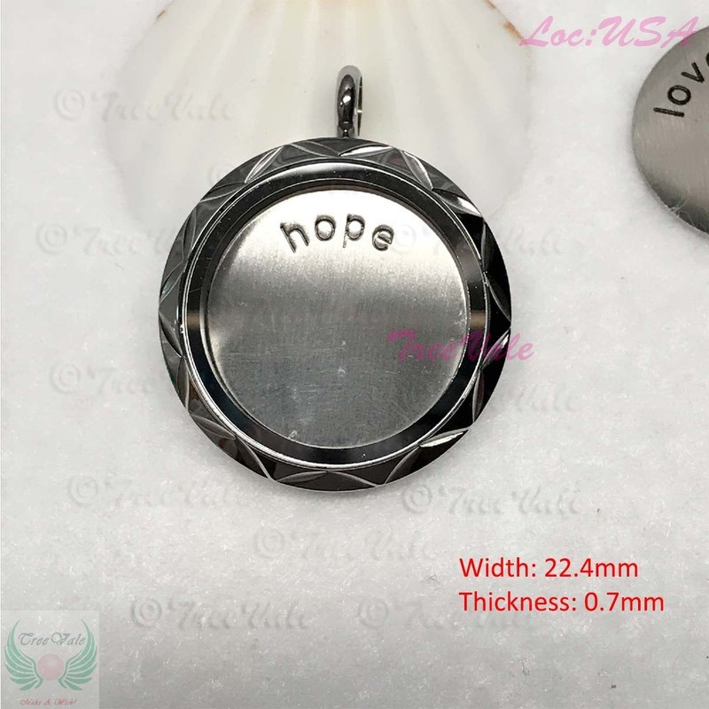 Disc Plate for Memory Lockets Stainless Steel