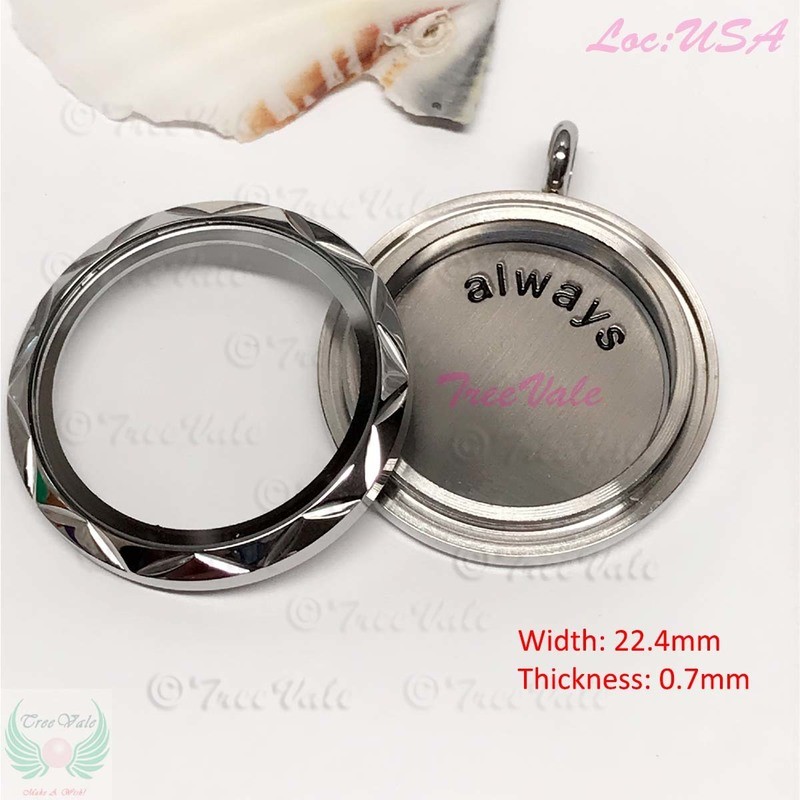 Disc Plate for Memory Lockets Stainless Steel