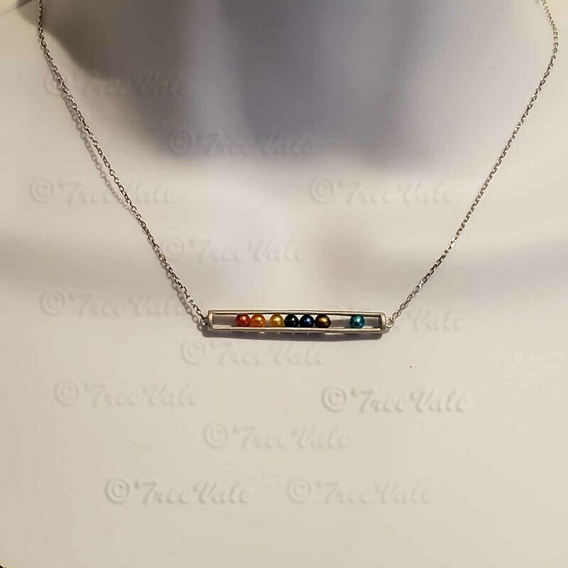 Pearls in Tube Tulip Chain - Sterling Silver