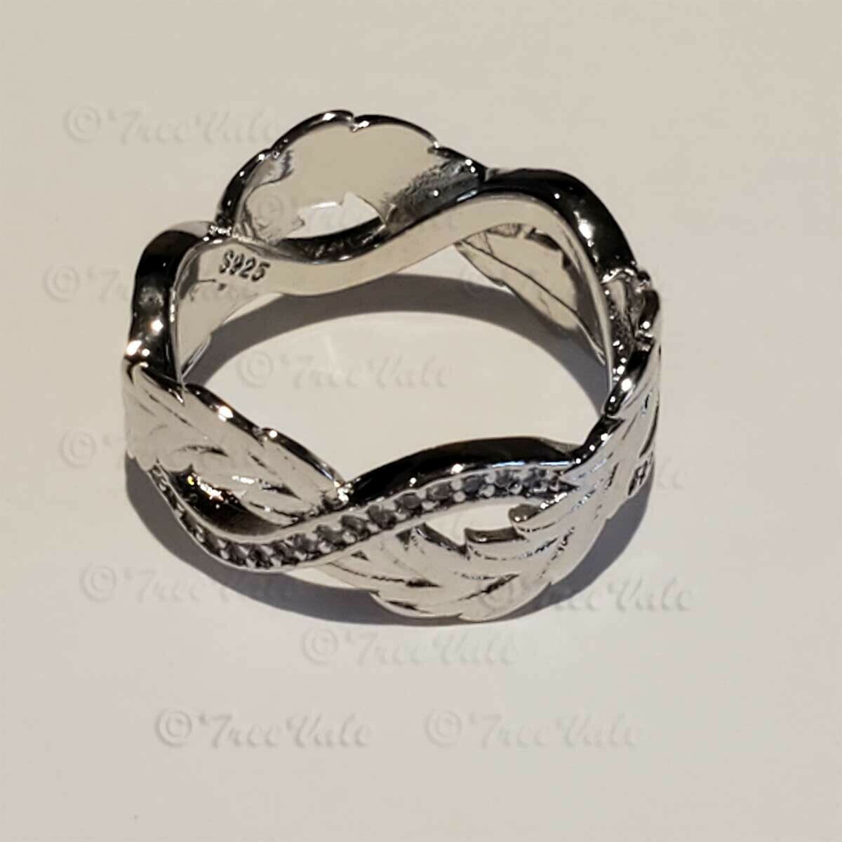 Infinity Twist Waves Crystal Wheat - 925 Sterling Silver
