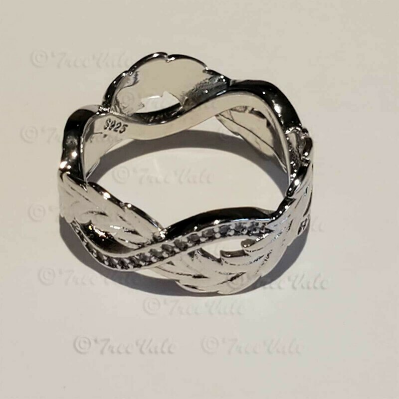 Infinity Twist Waves Crystal Wheat - 925 Sterling Silver