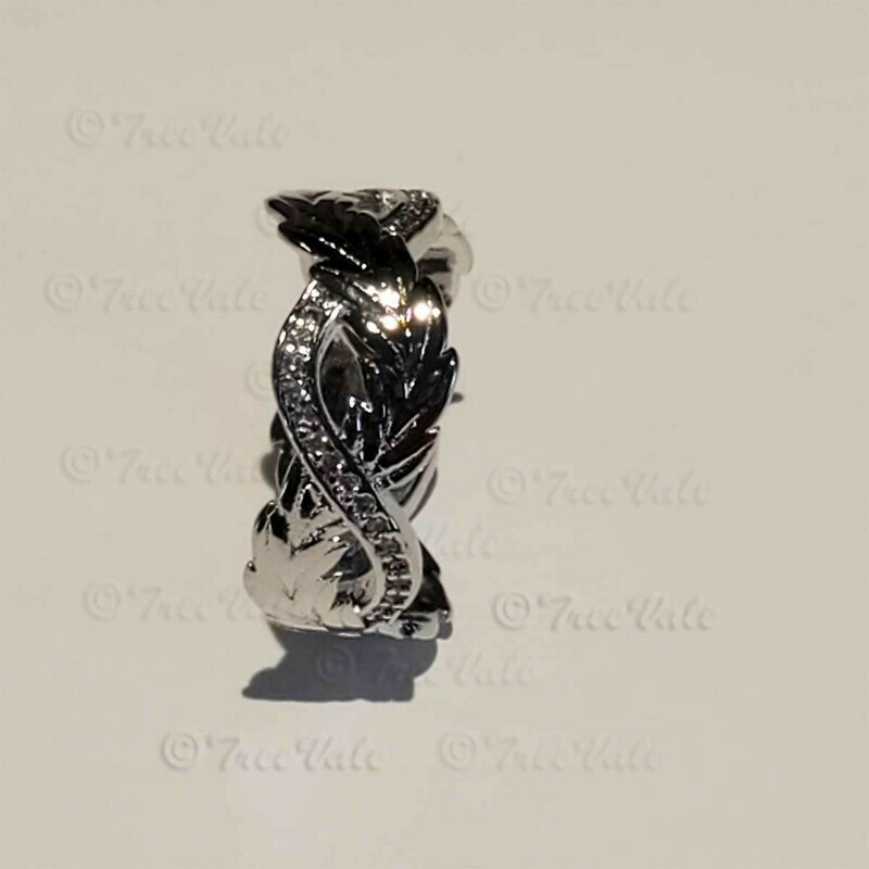 Infinity Twist Waves Crystal Wheat - 925 Sterling Silver