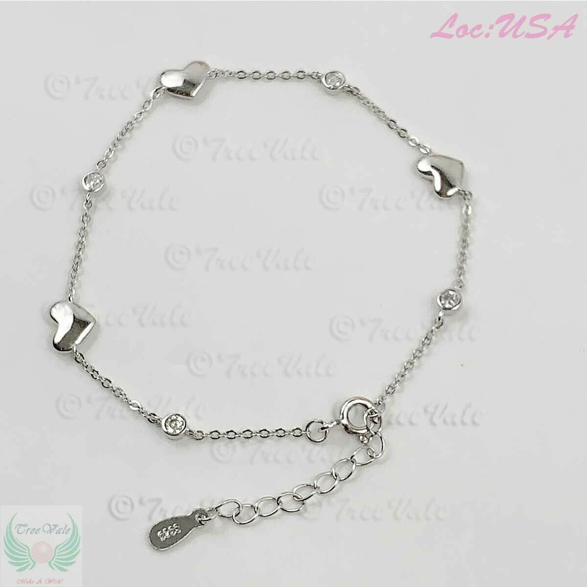 Love Diamonds Bracelet - 925 Sterling Silver