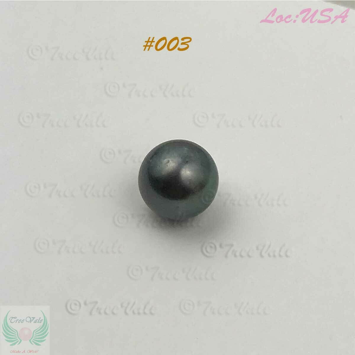 Tahitian Loose Pearl - 9.2mm Dark Silver Greenish Glow