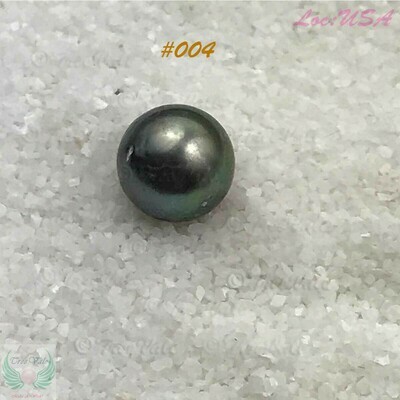Tahitian Loose Pearl - 8.4mm Dark Silver Lotus Pink Glow