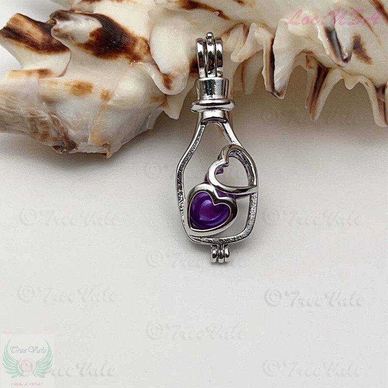 Pearl in the Bottle Locket Pearl Cage Pendant - Hold 5mm - 8mm Pearl