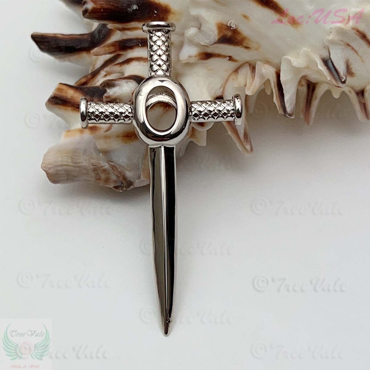 Sword of Truth Locket Pearl Cage Pendant - Hold 5mm - 8mm Pearl