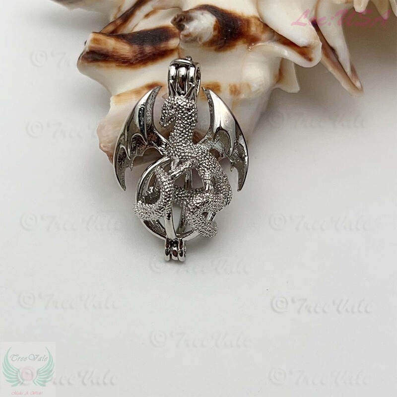 Dragon Pearl Locket Pearl Cage Pendant - Hold 5mm - 8mm Pearl