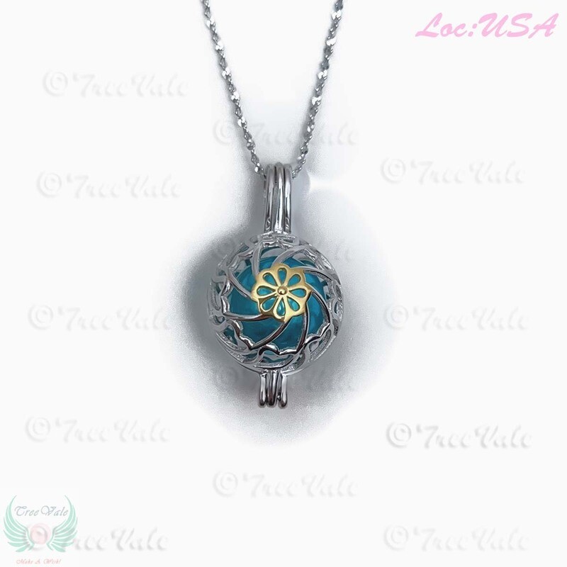 Wild Daisy Flower - Solid 925 Sterling Silver - Locket Pearl Cage Pendant - Hold 6mm-12mm Pearl