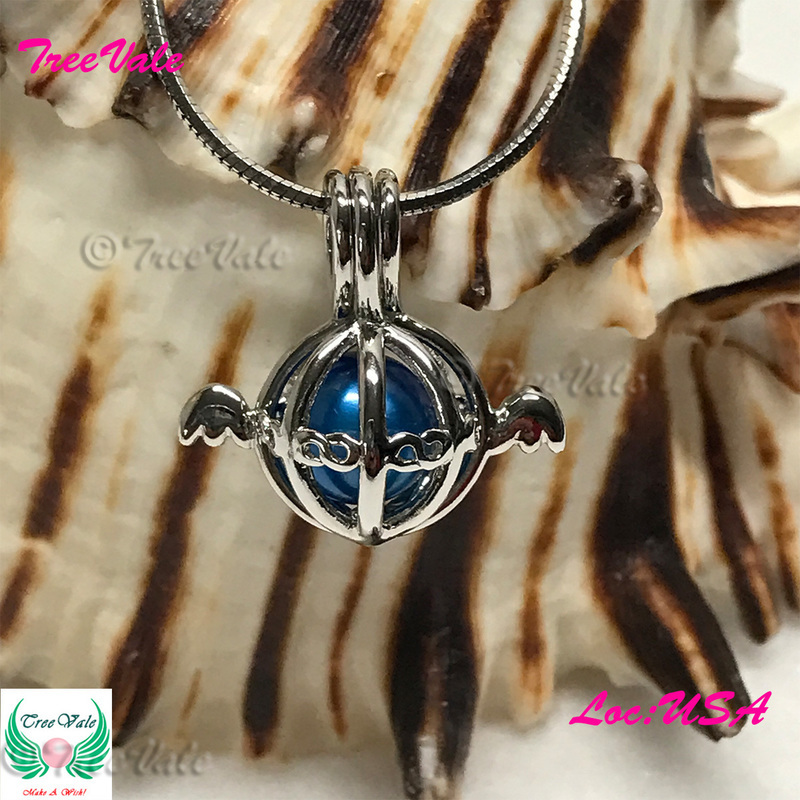 Flying Cage - Silver Plated - Locket Pearl Cage Pendant - Hold 5mm - 8mm Pearl