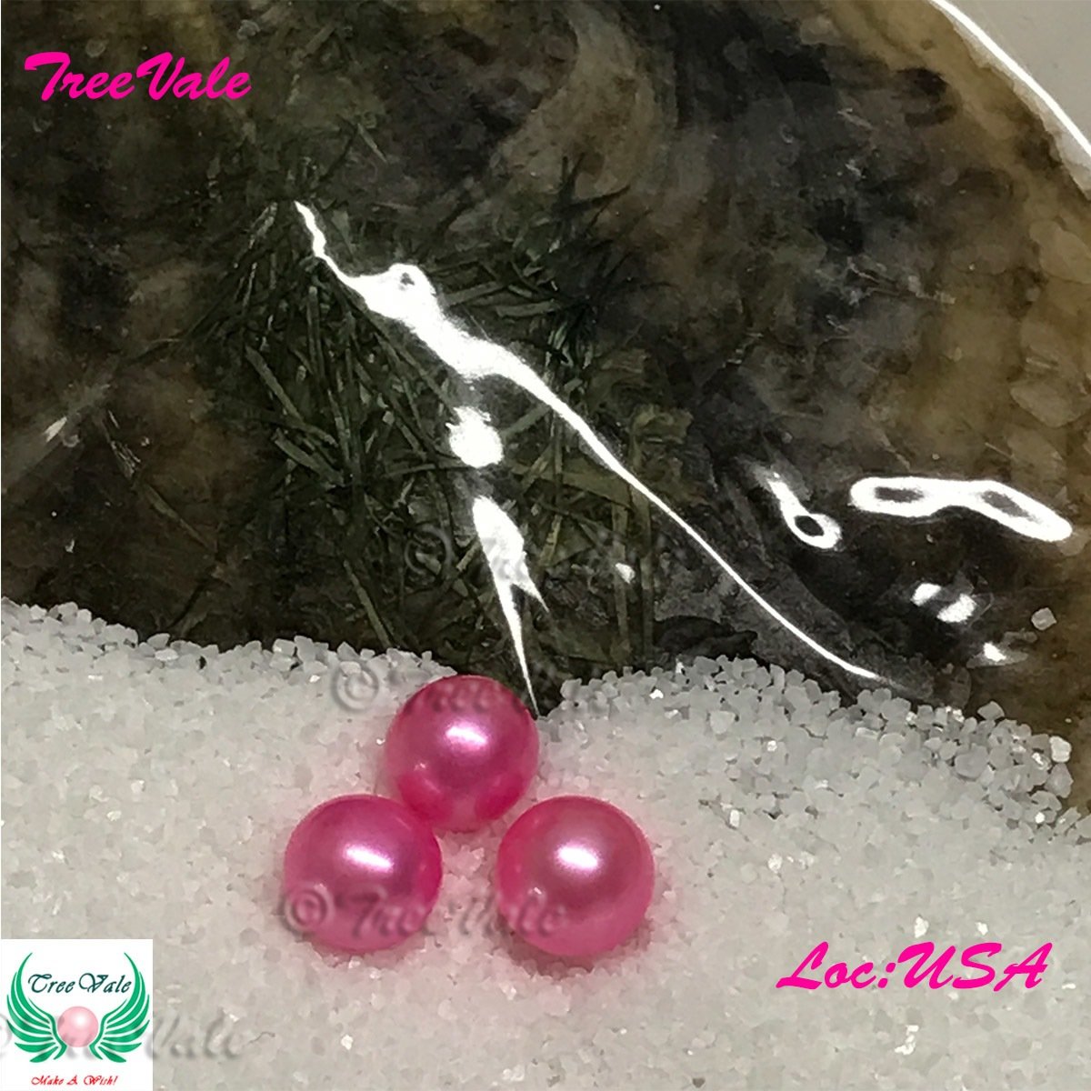 One Individually Wrapped Oyster Each With - Blossom Hot Pink LARGE Pearl